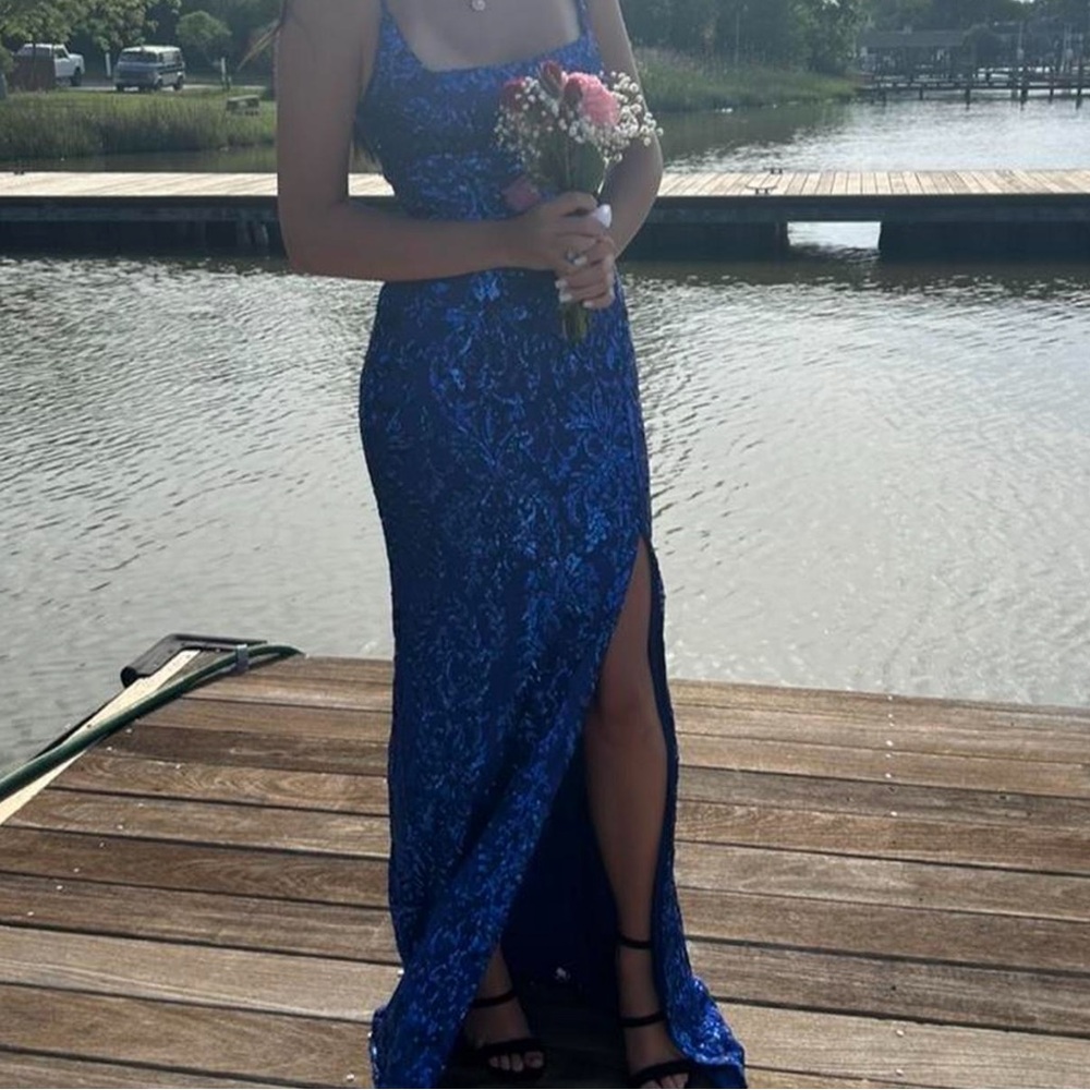 Elegant Blue Evening Dress